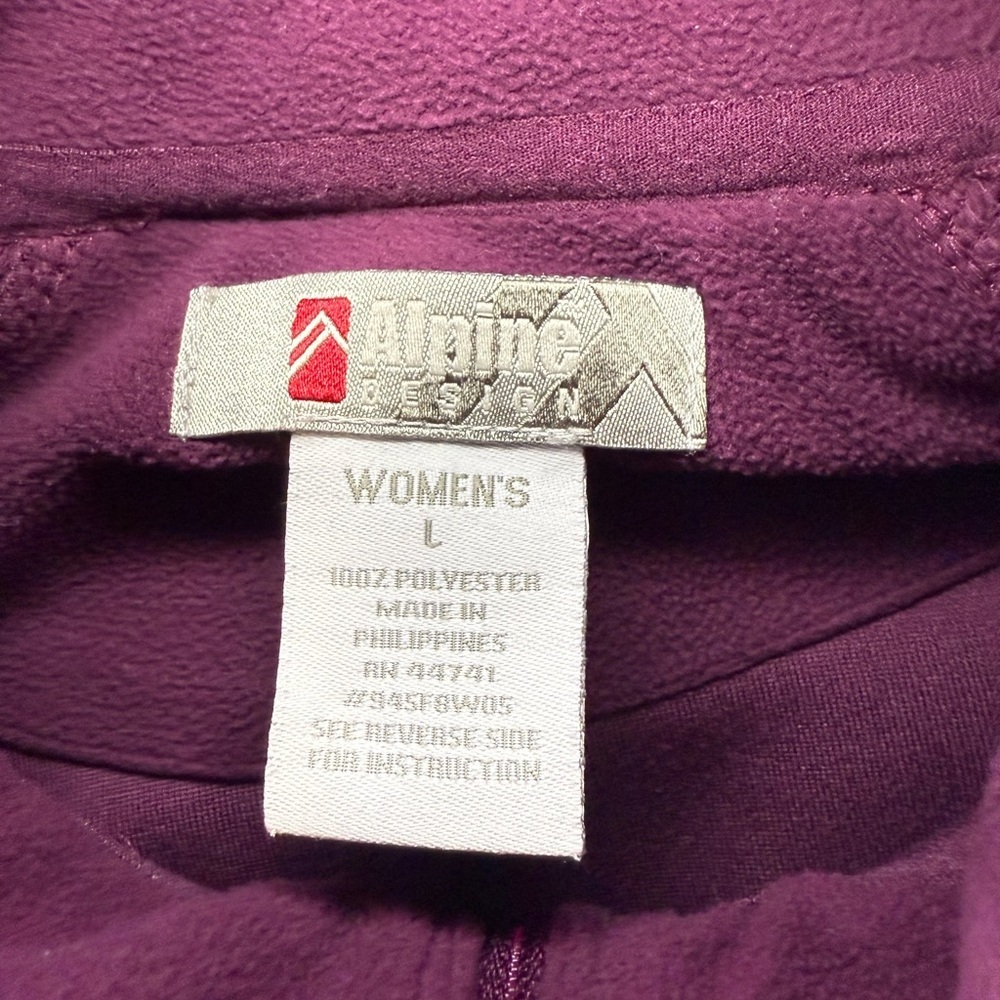 Alpine Design Women’s Fleece Pullover – Size L – Purple - Picture 7 of 8
